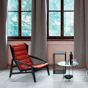 Скандинавский дизайнер итальянский минималистичный легкий роскошный стул для отдыха из массива дерева для одного человека Домашний шезлонг Стул для ленивого человека