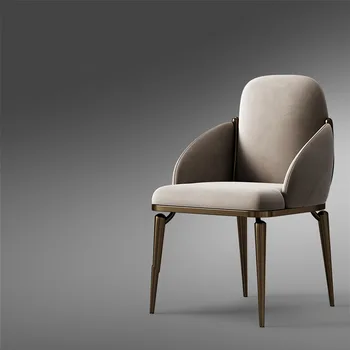 Современный минималистичный обеденный стул для гостиной комбинированный дизайнерский обеденный стул со спинкой для ресторана отеля