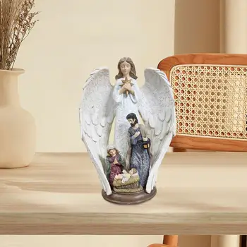Статуя Святого Семейства, миниатюры, ручная роспись, коллекционная фигурка Младенца Иисуса для