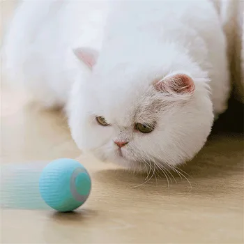 Умные игрушки для кошек, автоматический катящийся мяч, электрические игрушки для кошек, интерактивные для обучения кошек, самодвижущиеся игрушки для кошек для игр в помещении