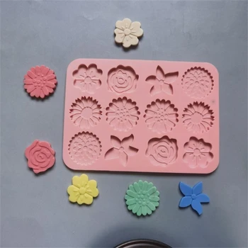 Формы для шоколада Силиконовые формы для тортов с цветами Инструменты для выпечки десертов
