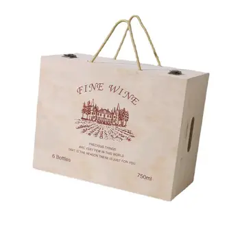 Футляр для переноски вина Деревянная подарочная коробка для вина на годовщину свадьбы