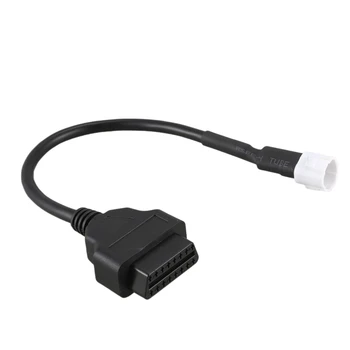 1 шт Черный 3-контактный кабель OBD2 Сканер кода неисправности Диагностический кабель Пластиковый, для Yamaha X-MAX N-MAX MT-125