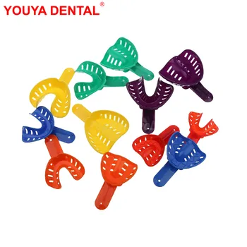 12шт Одноразовых лотков для слепков зубов Модель зубного протеза Автоклавируемый Стоматологический Держатель Для зубов Для взрослых и детей Стоматологические Инструменты