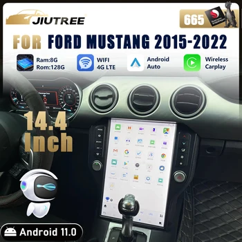 14,4 Дюймов Android 11 Для Ford Mustang 2015-2022 Автомобильный Радиоприемник Auto Carplay Tesla Экран Стерео Мультимедийный Видеоплеер GPS Головное Устройство