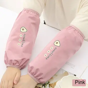 2 пары розовых рукавов нарукавники Из водонепроницаемой ткани, Солнцезащитные перчатки, Удобные манжеты для предотвращения загрязнения маслом на кухне для взрослых