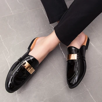 2023 Обувь Мужские тапочки без застежки на плоской подошве Прогулочные мужские полуботинки Удобные мягкие домашние сандалии