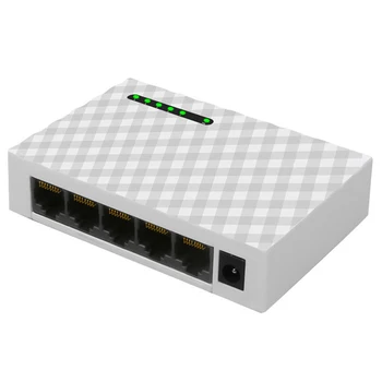 5-портовый Гигабитный сетевой коммутатор 1000 Мбит/с RJ45 LAN для настольных компьютеров с быстрой коммутацией Ethernet