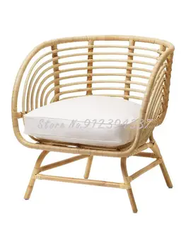 ins ротанговый подлокотник, диван-кресло, домашняя гостиная, балконное кресло, простой одноместный диван-кресло, ленивый дизайнер