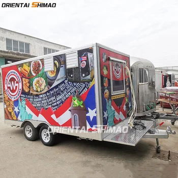 Oriental Shimao, полностью оборудованный грузовик для приготовления мороженого С полностью оборудованной кухней, прицеп для быстрого питания, Передвижная тележка для уличной еды