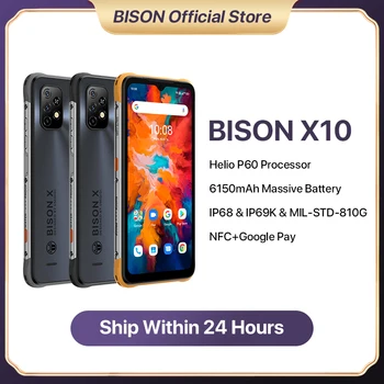UMIDIGI BISON X10 X10 Pro Глобальная Версия смартфона NFC IP68 Мобильный телефон 64 ГБ/ 128 ГБ Helio P60 20 Мп Тройная камера 6,53 