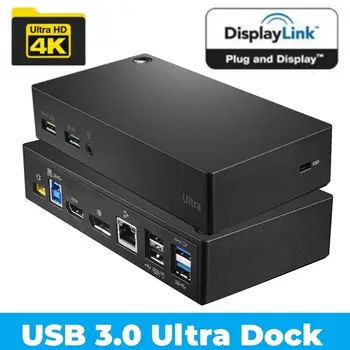 USB 3.0 Ultra Dock 40A8 Док-станция 4K DP HDMI RJ45 Для ноутбука Lenovo ThinkPad 03X7131 DP 4K/30Hz + HDMI 2560X1440/50Hz