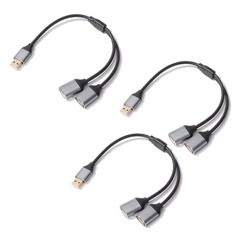 USB-кабель 2 в 1, от 1 мужчины до 2 женщин, концентратор данных, удлинитель питания, Y-разветвитель