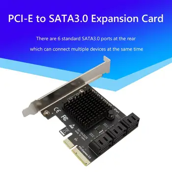 Адаптер PCIe SATA с 6 портами SATA III для внутренней карты расширения PCI Express 3.0 X4