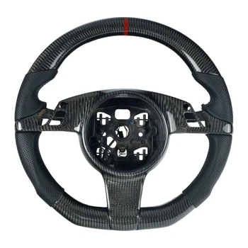 Аксессуары для интерьера Автомобиля Рулевое колесо из углеродного волокна для Porsche Cayenne 718 Boxster Panamera