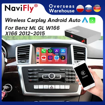 Горячая Распродажа Беспроводной CarPlay Для Benz ML W166/GL X166 ML320 ML350 ML400 ML500 2013-2015 NTG 4.5 Android Auto Mirror Link AirPlay