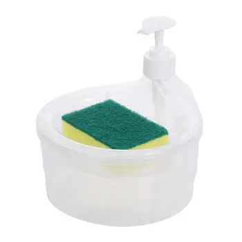 Дозатор мыла для ванной комнаты, дозатор жидкого мыла для кухонной столешницы, дозатор мыла для мытья посуды с губкой для ванной комнаты