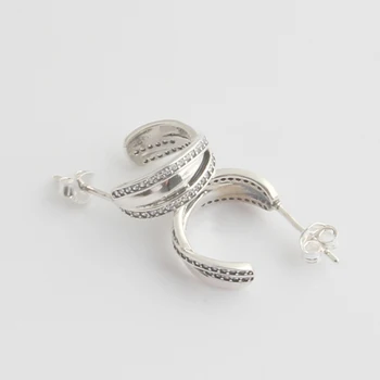 Женская серьга-гвоздик с кристаллами, аутентичные ювелирные изделия из стерлингового серебра S925 пробы, подарок леди девушке на День рождения