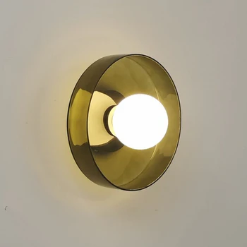 Итальянский Дизайнерский Стеклянный настенный светильник Коридор Зеленый Белый Оранжевый Балкон Прикроватный Декор Свет Спальня Гостиная Фон Бра G9