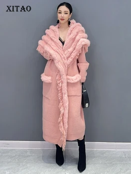 Модный тренд XITAO, вязаный кардиган, простота, индивидуальность, Уличный ветер с кисточками, Женские осенние новые свободные универсальные пальто HQQ1573