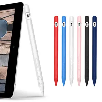 Мягкий силикон 4в1, совместимый с Apple Pencil Case, совместимый с планшетом iPad Touch Pen, нескользящий стилус, защитный чехол-накладка