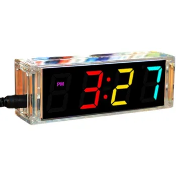 набор часов своими руками цифровой ламповый будильник с индикацией температуры и недели 51 MCU DS1302 электронный набор 