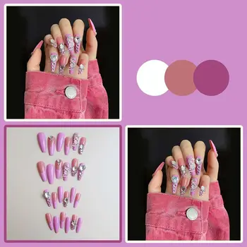 Накладной маникюр с накладными ногтями, блестящие типсы для ногтей для женщин и девушек красоты