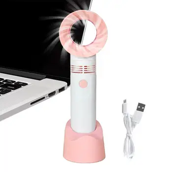 Портативный вентилятор Мини-вентилятор Безлопастный USB Перезаряжаемый персональный охлаждающий вентилятор Со съемной базой для макияжа/наращивания ресниц/ путешествий/на открытом воздухе