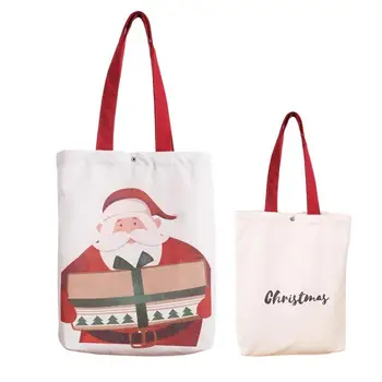 Рождественская холщовая сумочка, подарочная сумка Санта-Клауса, Рождественская сумка для покупок, школьная сумка, подарок для детей