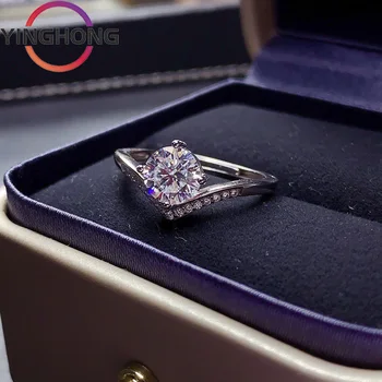Роскошное кольцо с бриллиантом V-образной формы из стерлингового серебра QueXiang S925 для женских ювелирных изделий, Модный Изысканный подарок на годовщину.