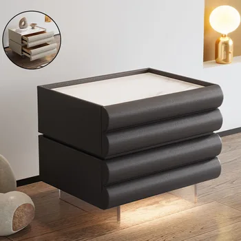 Роскошные Элегантные минималистичные тумбочки для хранения, Уникальные современные прикроватные тумбочки, миниатюрная мебель для спальни, черные Mesitas De Noche