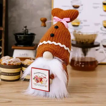 Украшение для куклы Кофейного гнома, Вязаная шапка-ракушка, деревянная плюшевая кукла ручной работы бренда Rudolph для гостиной и спальни