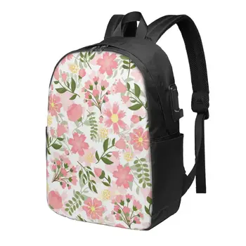 Школьный рюкзак большой емкости с розовым цветочным рисунком, модный Водонепроницаемый Регулируемый спортивный рюкзак для путешествий